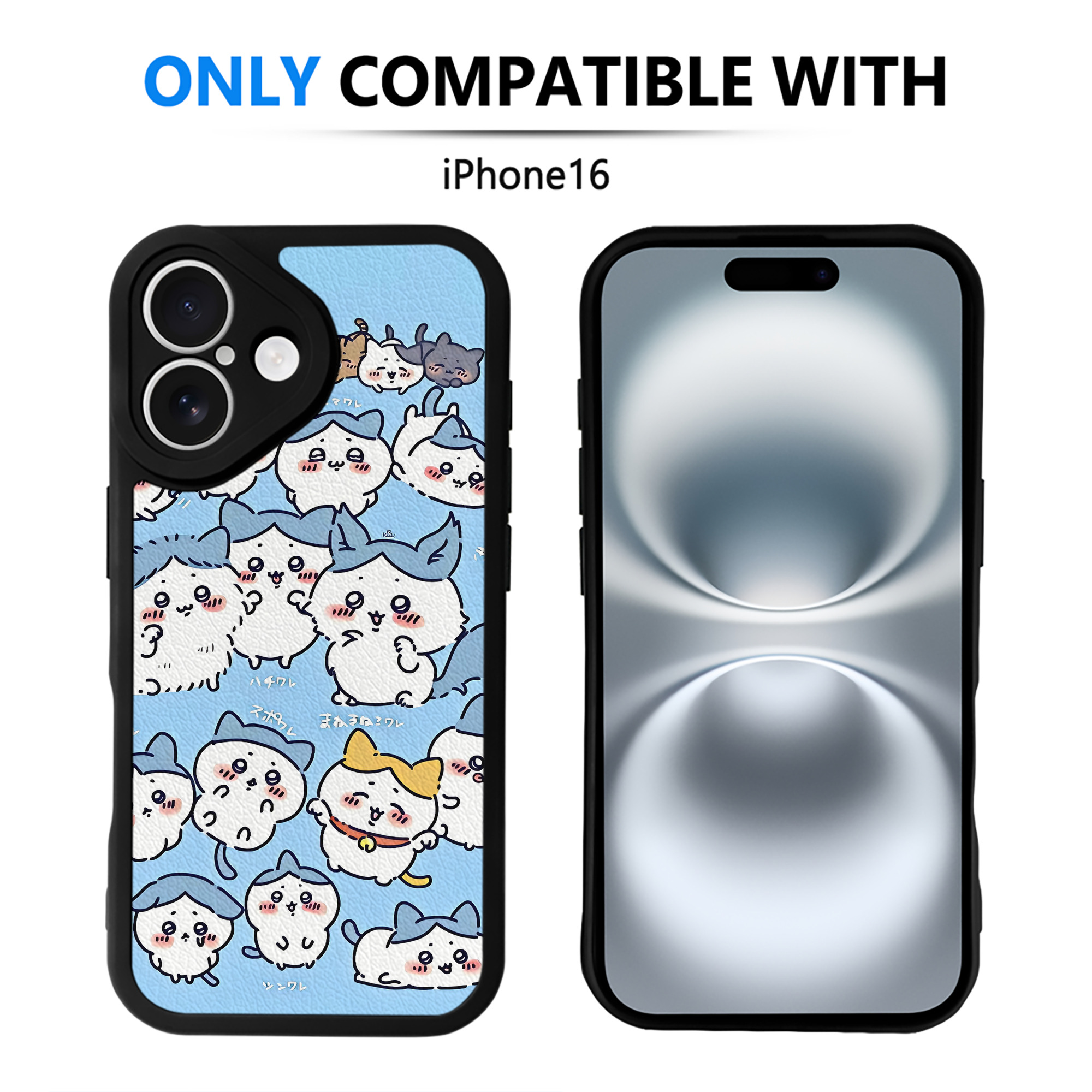 （画像用） ちいかわ Chii-kawa 【iPhone 16シリーズ対応】シリコンスマホケース（レザー調） 材質：シリコン